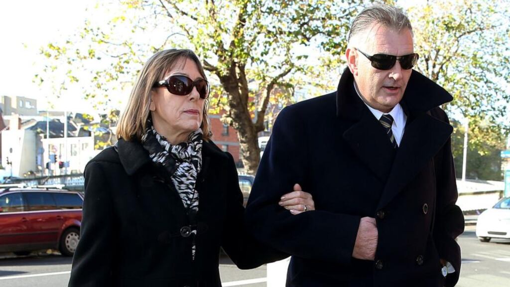Ian Bailey and Jules Thomas arrive at the Four Courts in Dublin. Photograph: Brian Lawless/PA Wire