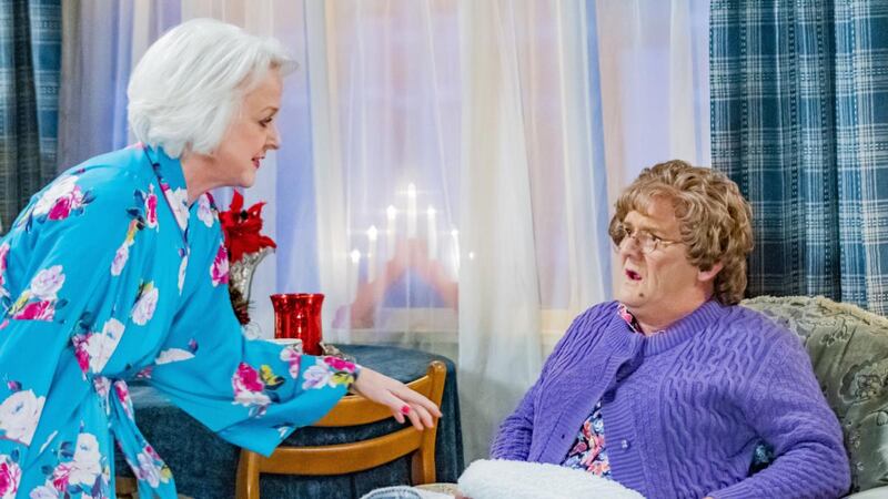 Susie Blake and Brendan O’Carroll in Mrs Browne’s Christmas