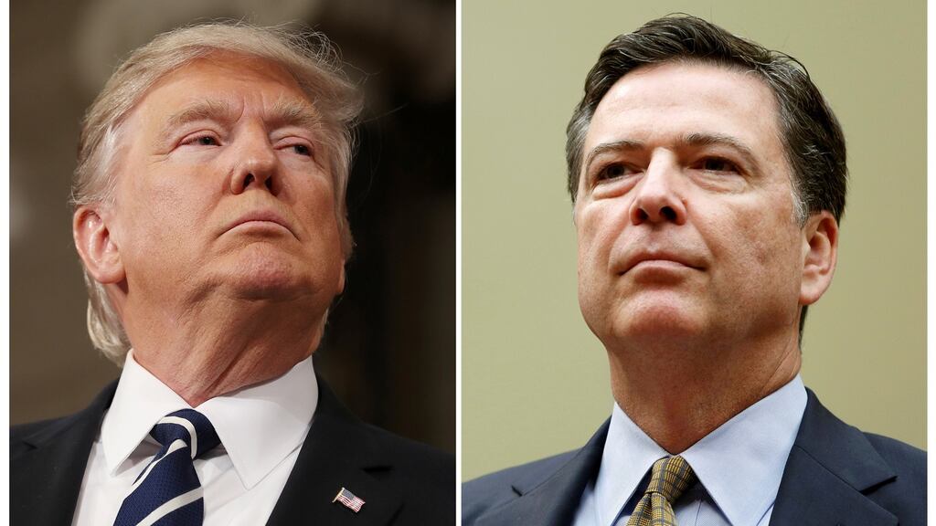 The White House said US president Donald Trump dismissed FBI director James Comey on “clear recommendations” from attorney general Jeff Session and deputy attorney general Rod Rosenstein. Photograph: Reuters