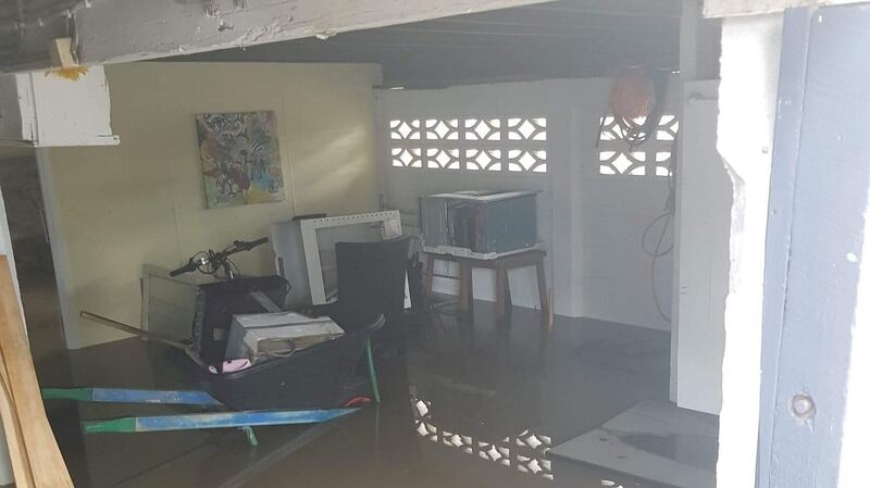 The ground floor of Tom Foley’s house in Townsville has been destroyed by floods.
