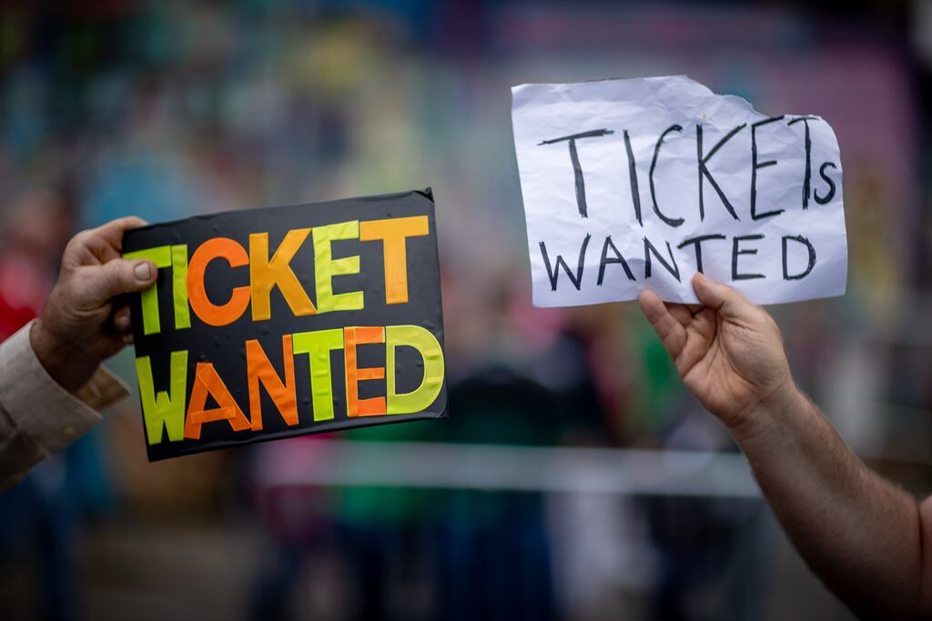 Desperate fans looking for tickets on Jones’ Road on All-Ireland final day. Photograph: Morgan Treacy/Inpho