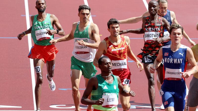 Ireland’s Andrew Coscoran qualifies for the semi-finals of the 1,500m at the Tokyo Olympic Games. Photo: Bryan Keane/Inpho