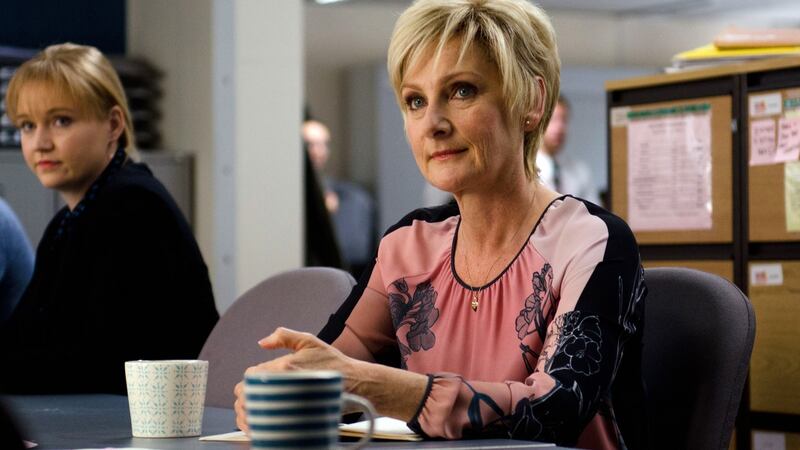 Katherine Pearce and Lesley Sharp in Three Girls. Photograph: BBC/Parisa Taghizadeh