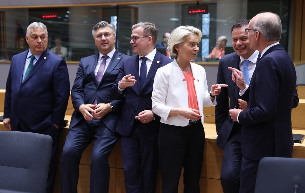 EU leaders gathered in Brussels to discuss the European Commission's top jobs, including that of president. Photograph: Olivier Hoslet