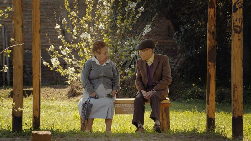 Sergio Chamy (right) and a new friend in The Mole Agent