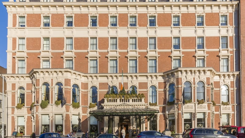 Dublin historic Shelbourne Hotel: B&B costs from €299 and hotel is keen to support local businesses.