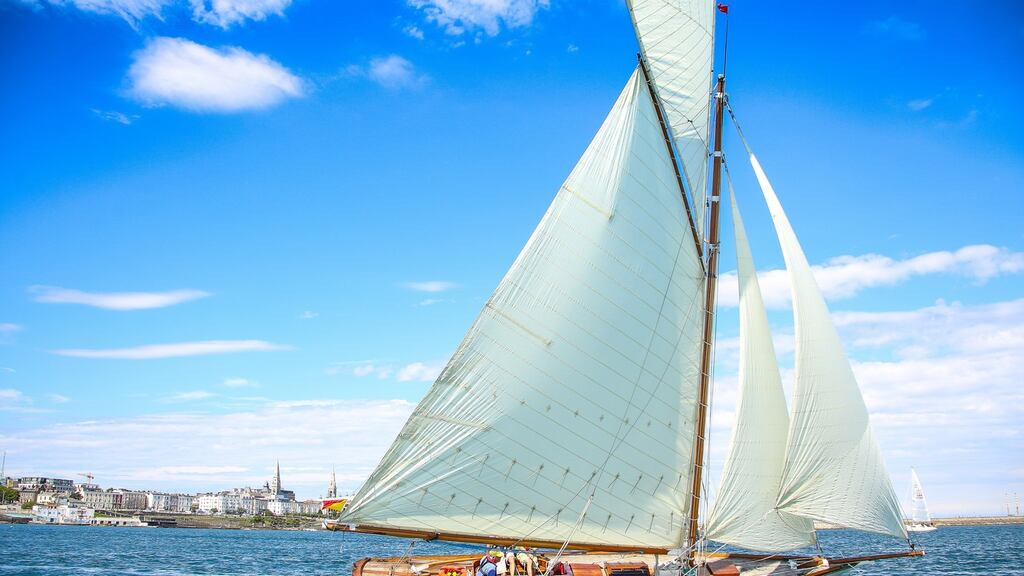 The visiting 1897-built Gaff Cutter Myfanwy (Rob Mason) from Neyland Yacht Club in Wales was the winner of the Kingstown 200 Trophy at Dun Laoghaire Regatta last weekend. Photo: David O’Brien
