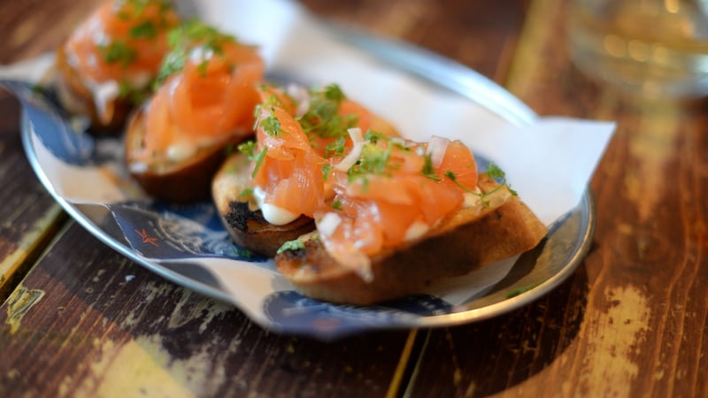 A seafood dish at Klaw, Temple Bar, Dublin. Photograph: Dara Mac Dónaill
