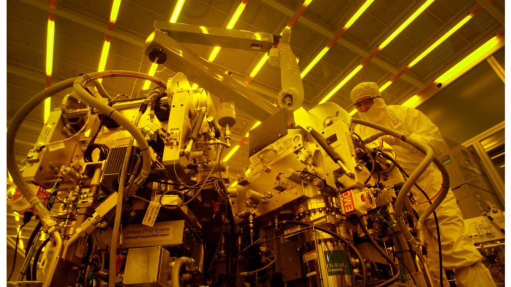 Manufacturing at Intel in Leixlip, Co. Kildre. The sector continues to expand, according to the latest PMI index from Investec. Photograph: Alan Betson/The Irish Times