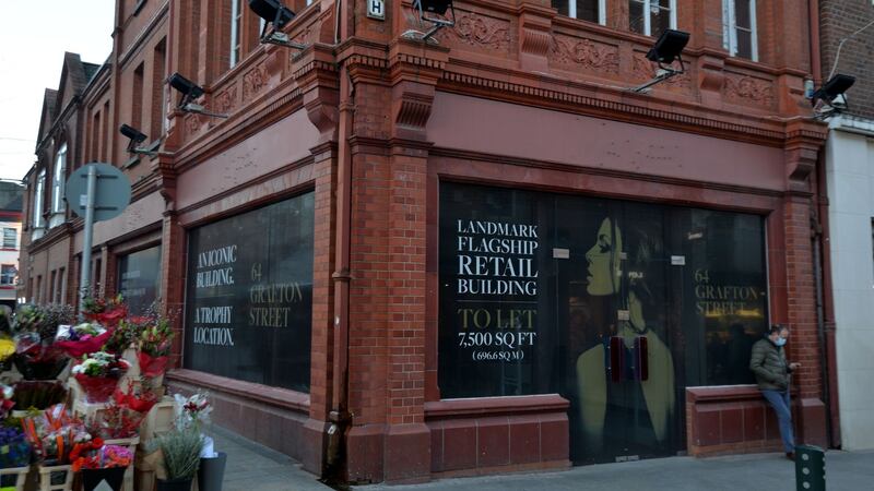 Monsoon on Grafton St was one of the shop fronts that closed due to Covid-19. Photograph: Alan Betson / The Irish Times