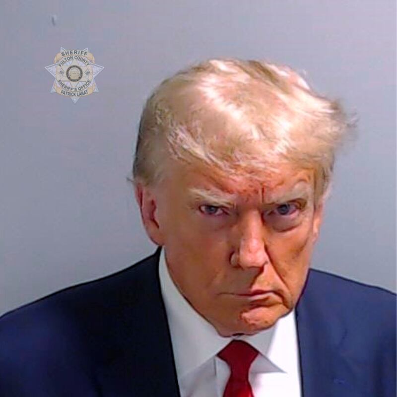 Donald Trump became the first former US president to have a mug shot. Photograph: Fulton County Sheriff’s Office via AP