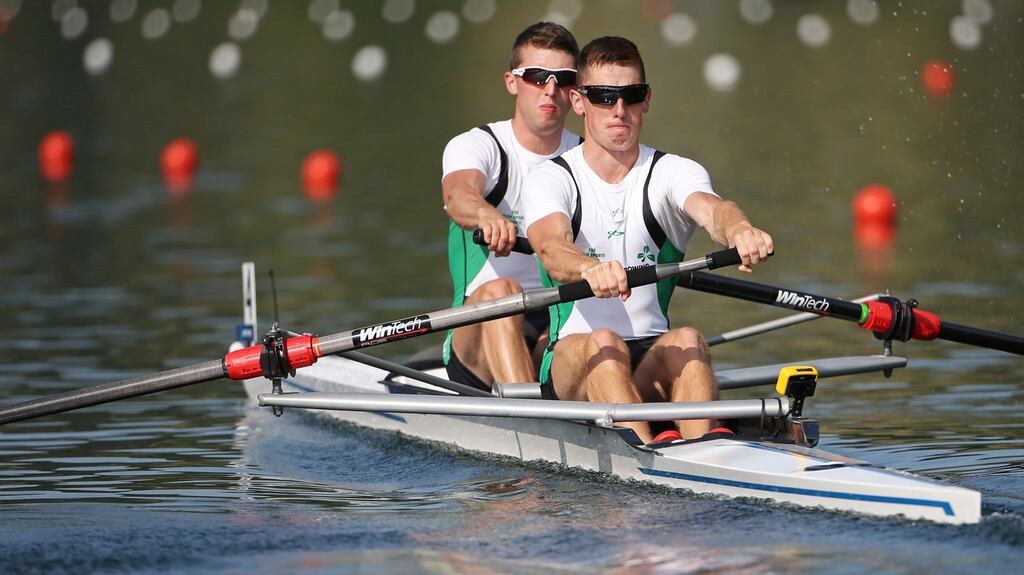 Mark O’Donovan (left) and Shane O’Driscoll are pencilled in to take on David O’Malley and Shane Mulvaney in the High Performance time trials. Photograph: Philipp Schmidli/Getty Images