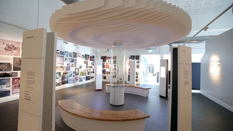 A general view of the indside of the Seamus Heaney HomePlace, a new £4.25m arts and literary centre opened in his native Bellaghy, Co Derry in his honour. Photograph: Kelvin Boyes/Press Eye/PA
