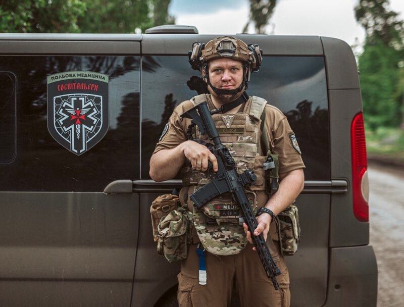 Ivan has served as a combat medic in Kharkiv, Donetsk and Zaporizhzhia as well as the Kyiv region. Photograph courtesy of Ivan