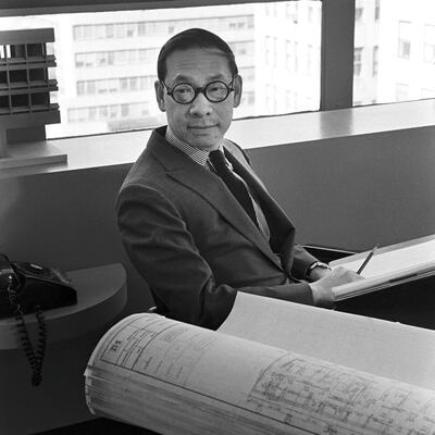 IM Pei in New York in 1965. Photograph: Sam Falk/New York Times