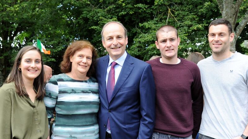 Taoiseach Micheál Martin with his wife Mary and children Aoibhe, Cillian and Micheál Aodh. Photograph: Denis Minihane