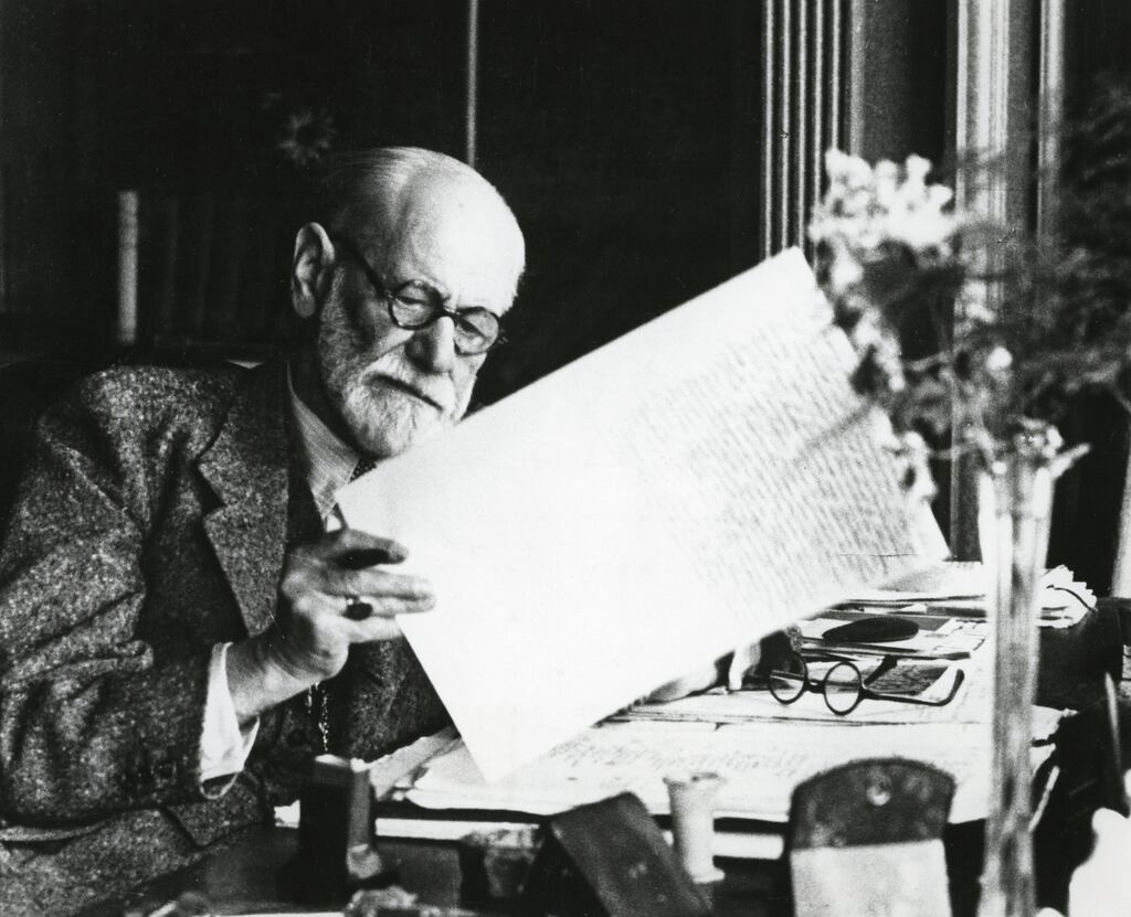 Sigmund Freud in 1938 at his home in Hampstead, in north London, which is now the Freud Museum. Photograph: API/Gamma-Rapho/Getty
