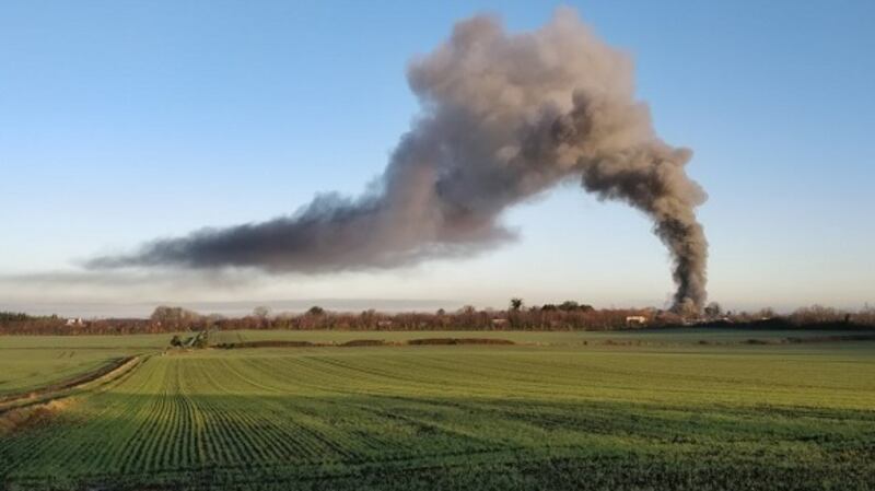 The fire at St Margaret’s in north Dublin is being attended by eight units of Dublin Fire Brigade.