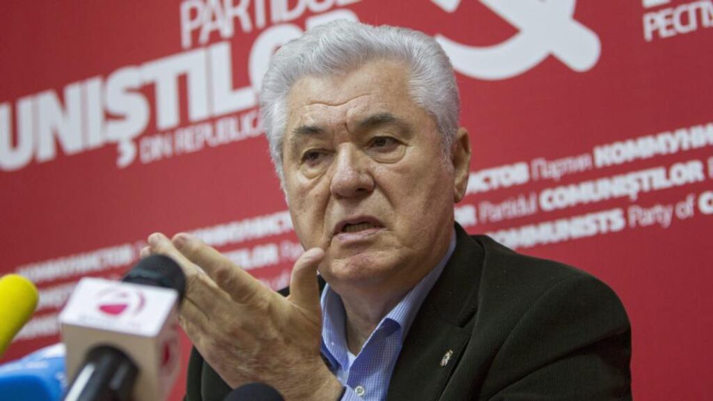 Moldova’s Communist Party leader, Vladimir Voronin, favours stronger ties with Russia. Photograph: Dumitru Doru/EPA