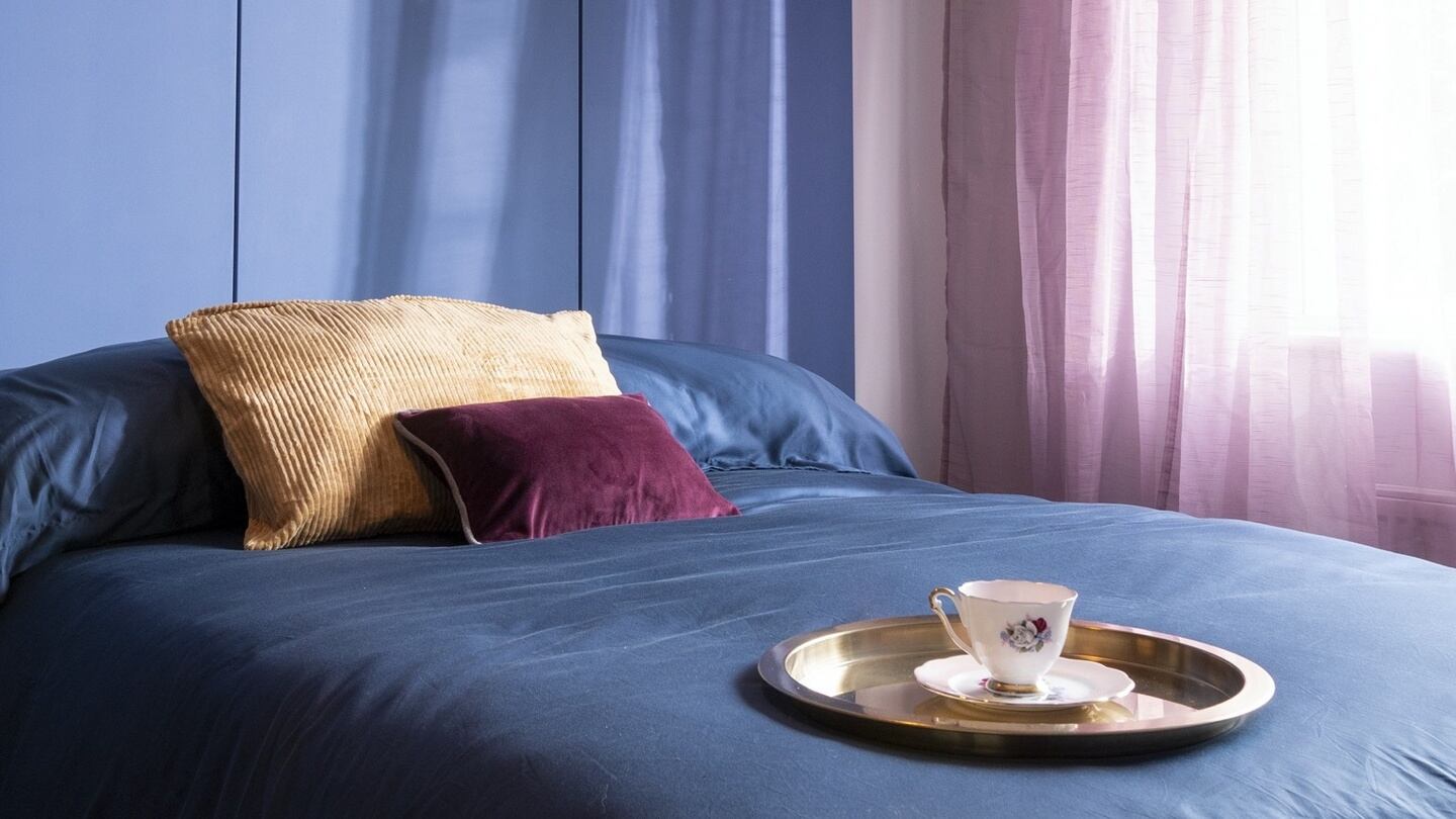 Bedroom in Carlow with an MDF headboard