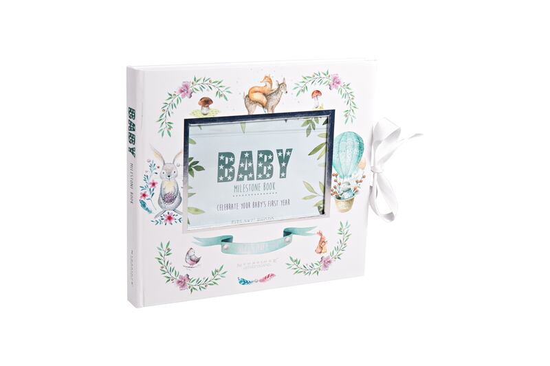 Keep precious all the memories of your newborn's first Christmas with this beautifully illustrated baby milestone book from Newbridge Silverware.