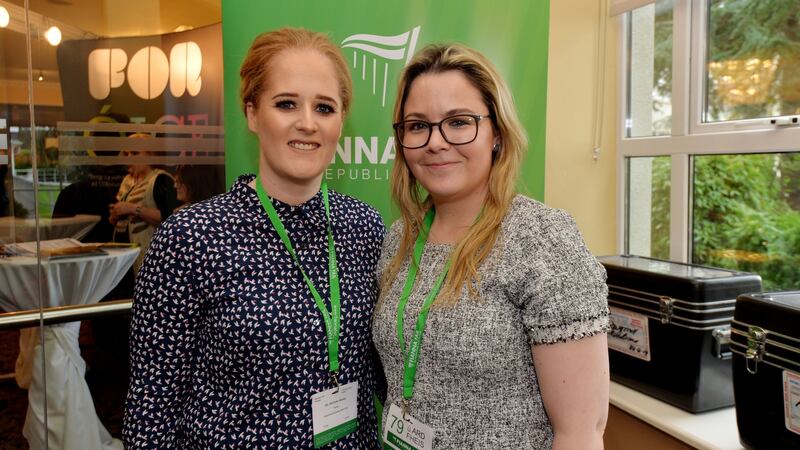 Michelle Meeley and Rachel Naughton. Photograph: Alan Betson