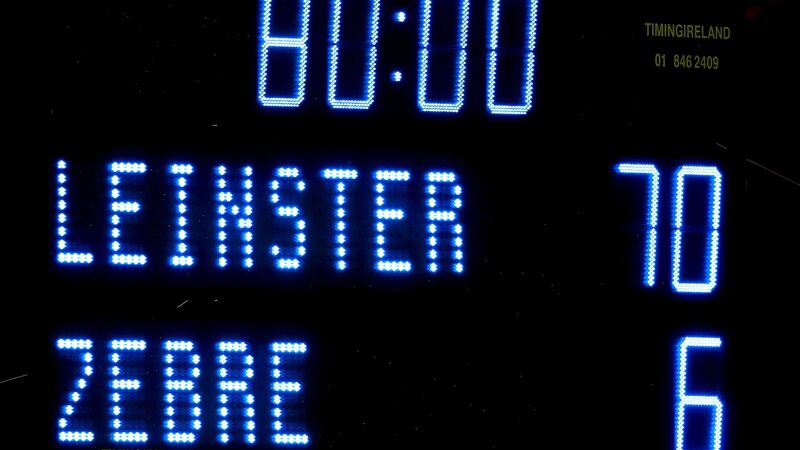 Points of no return? The RDS scoreboard  after this month’s  Guinness Pro12 game. Photograph: Dan Sheridan/Inpho