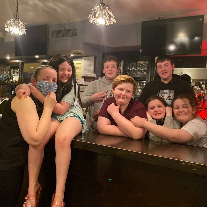 Irish Americans: Mary O’Halloran with her children