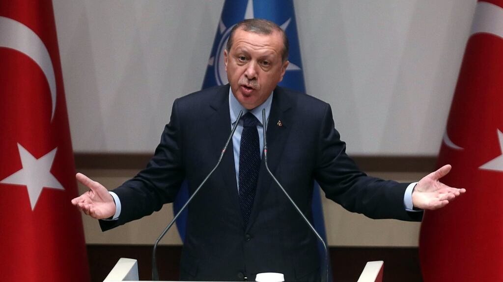 Turkish president Recep Tayyip Erdogan has rejoined the ruling AKP after a nearly three-year absence. Photograph: Adem Altan/AFP/Getty Images