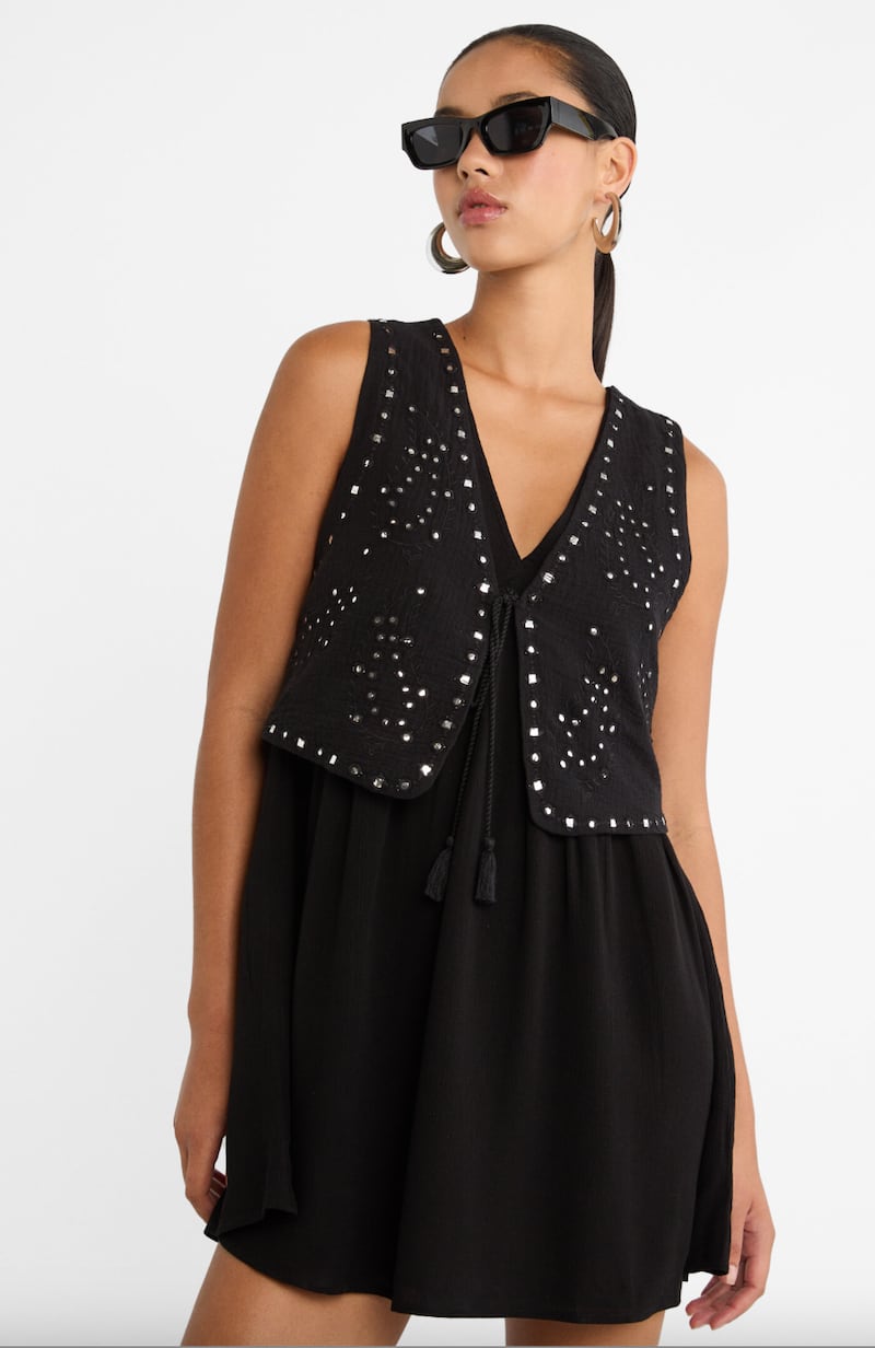 Dress with waistcoat, €39.99, Stradivarius