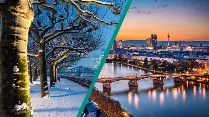 Frankfurt’s skyline is both modern and traditional