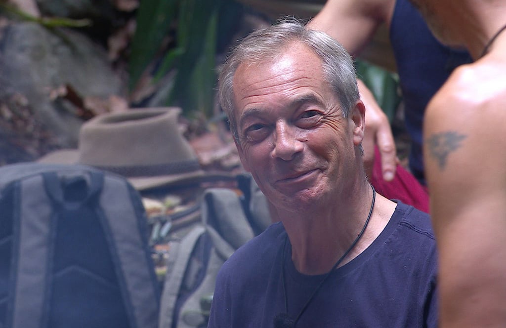 Nigel Farage is on this year's I’m A Celebrity ... Get Me Out of Here. Photograph: ITV/Shutterstock