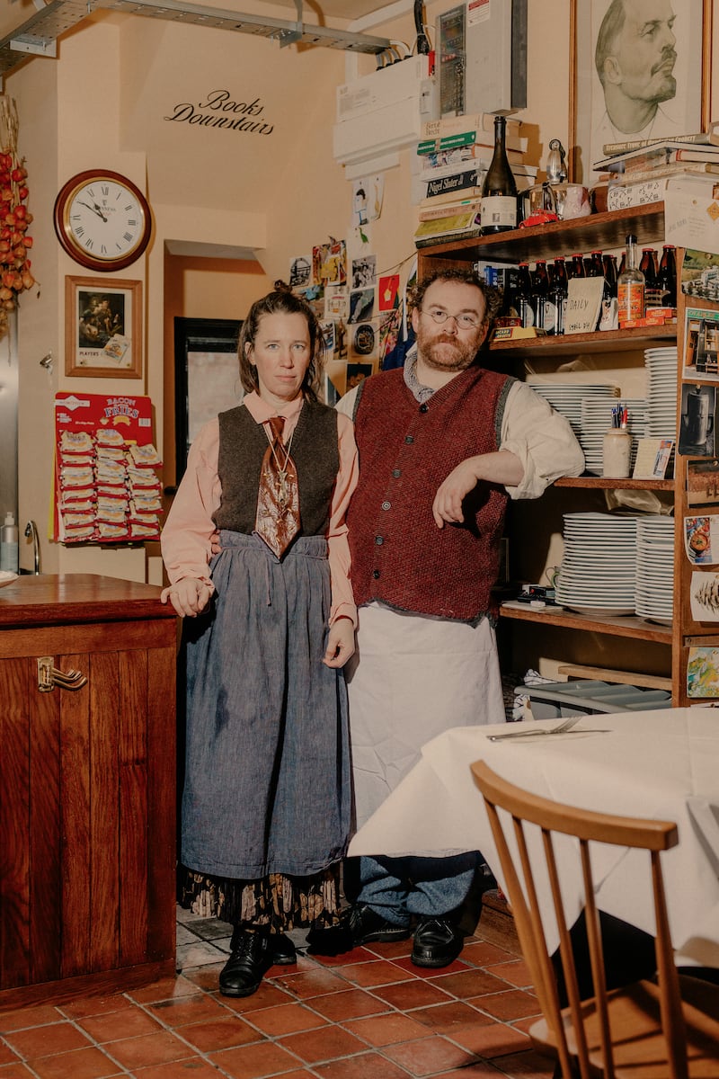Lady Frances Armstrong Jones and Hugh Corcoran. Photograph: Peter Flude/The New York Times