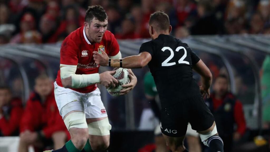 Peter O’Mahony in action for the Lions against New Zealand. “I didn’t play as well as I would have hoped in the first Test, but it was a huge honour. I wanted to play in the last two but I wouldn’t be bitter. I enjoyed the tour.” Photograph: David Rogers/Getty Images