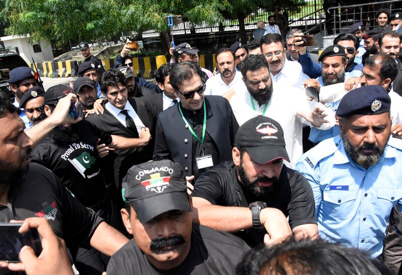Imran Khan has a huge grassroots following in Pakistan. Photograph: WK Yousafzai/AP