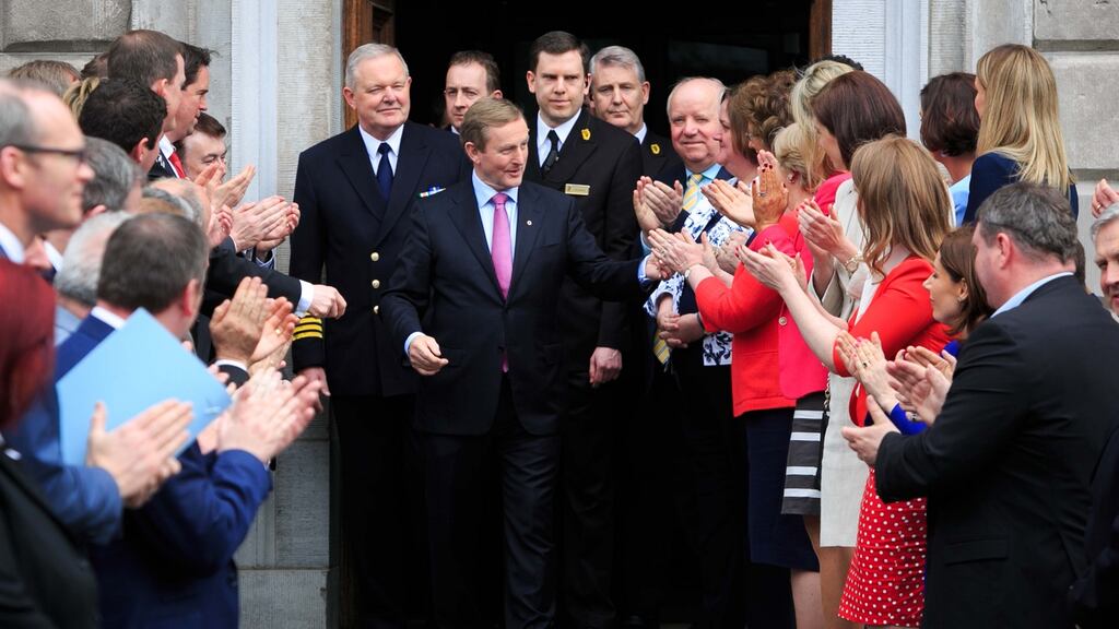 Enda Kenny TD following his recent election as Taoiseach. His second Government is drawing the same kind of positive judgment in financial markets as his first. Photograph: gareth chaney Collins