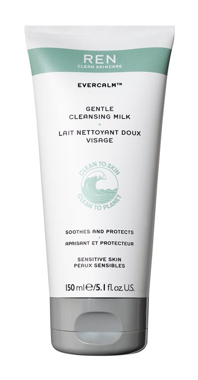REN Evercalm Gentle Cleansing Milk (€27 at renskincare.ie)