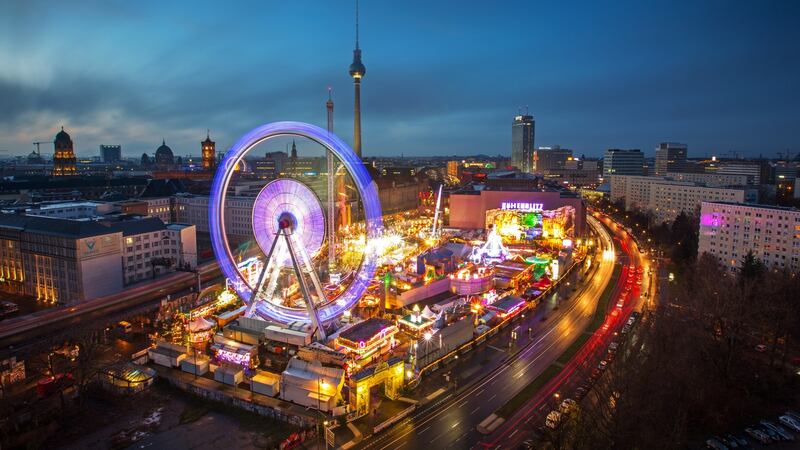 Berlin Christmas market at Alexanderplatz.