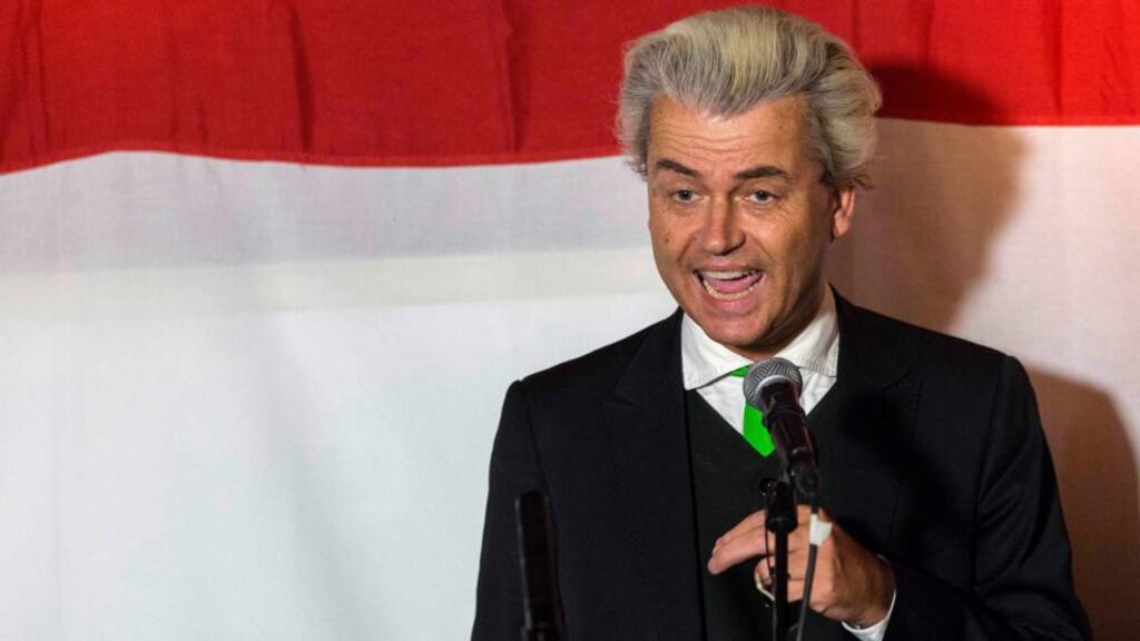 Dutch politician Geert Wilders, who says he plans to show cartoons of the Prophet Mohammed in a television slot reserved for his anti-Islam Freedom Party. Photograph: Michael Kooren/Reuters