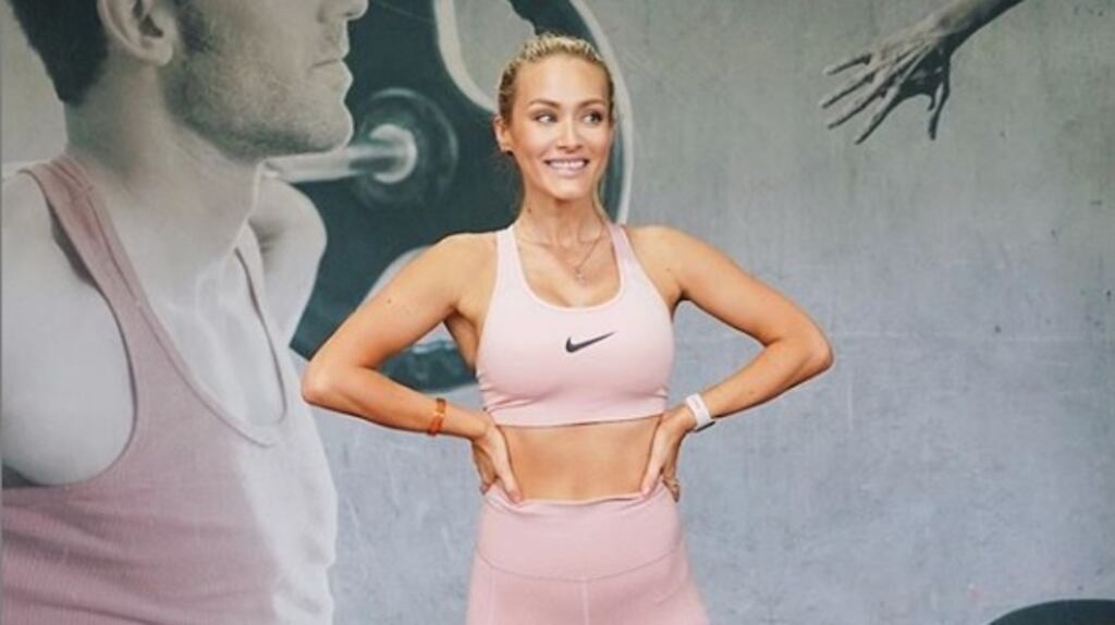 Fitness blogger Maeve Madden has begun live streaming her high-intensity   workouts from her livingroom, which start at 6.30am