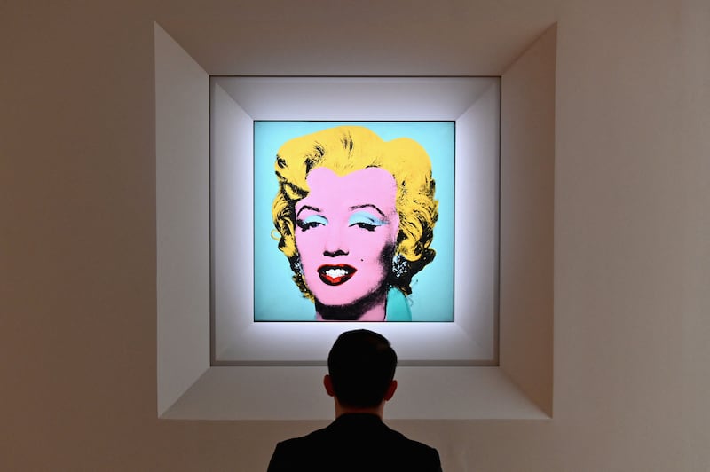 Warhol’s Shot Sage Blue Marilyn, which sold for $195m in April. Photograph: Angela Weiss