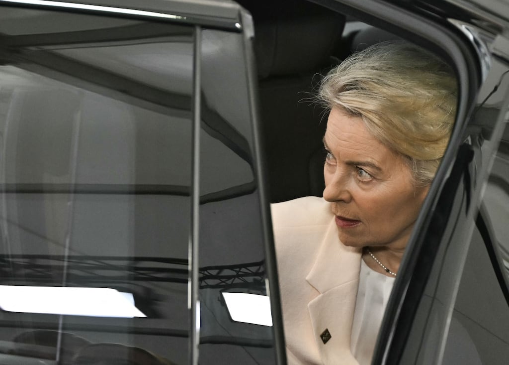 European Commission president Ursula Von der Leyen gets out of her car in Copenhagen on October 1st. Photograph: Sergei Gapon/AFP via Getty