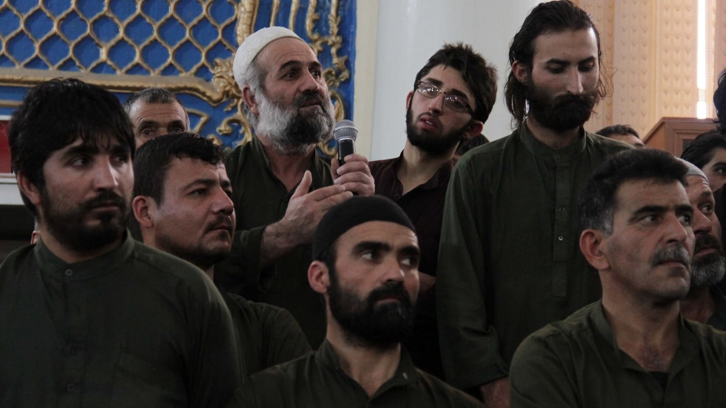 Defendants at their trial at the primary court in Kabul, Afghanistan in May 2015. Photograph: by Parwiz Sabawoon/Anadolu Agency/Getty Images