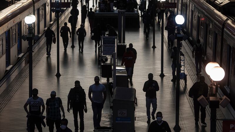 Passengers at the Luz Station in São Paulo, Brazil. Photograph: Victor Moriyama/The New York Times