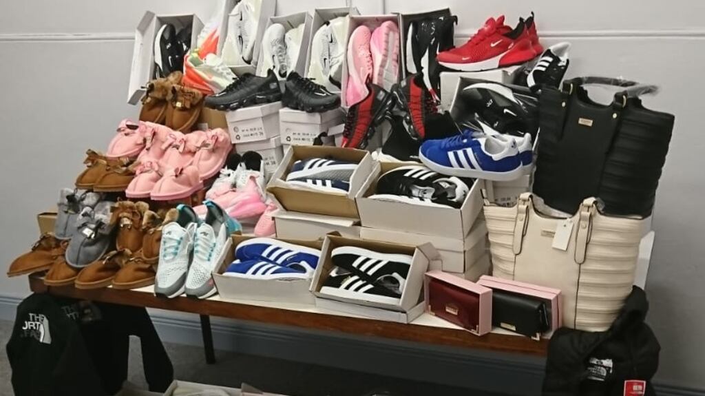 A range of counterfeit goods seized in Co Tipperary on Thursday. Photograph courtesy: An Garda Síochána.