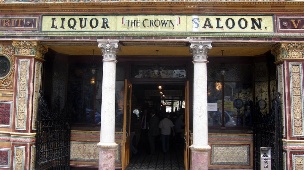 The Crown Bar in Belfast. Publicans and restaurateurs in the North are not happy with rules restricting alcohol sales over the Easter weekend. Photograph: iStock