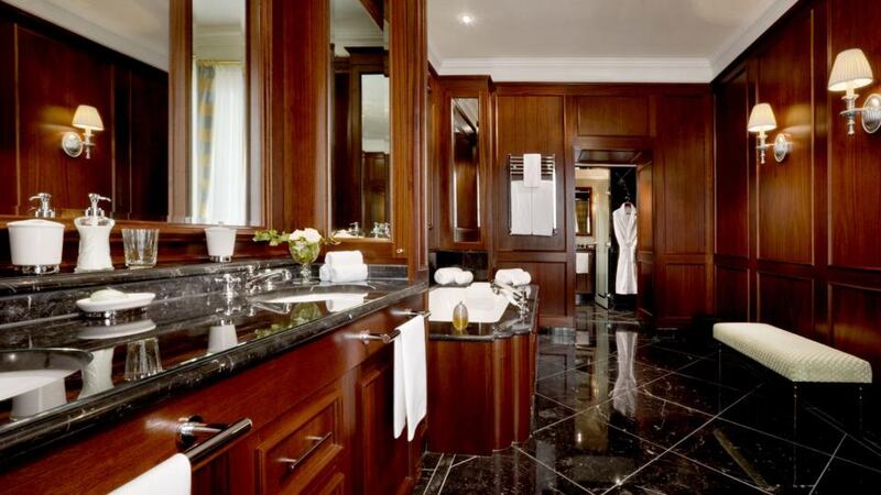 The enormous bathroom in Castlemartyr’s presidential suite in Co Cork