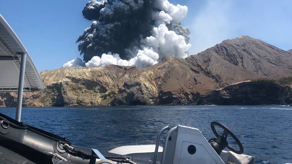 Efforts to recover the bodies of some of those killed in the volcanic eruption on White Island, New Zealand on Monday are ongoing. Photograph: AP