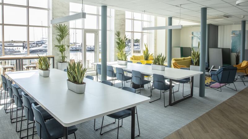 The open-plan co-working space