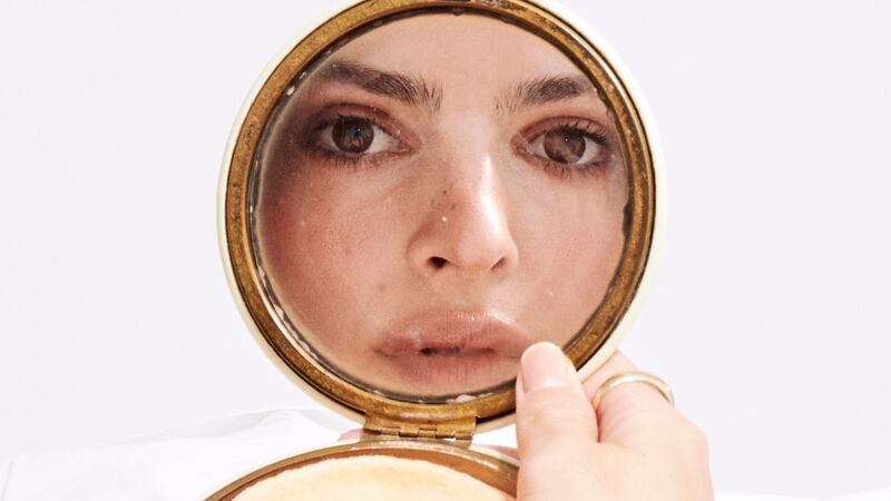 Emily Ratajowski, model and essayist, in a Brooklyn studio in October for the New York Times. In her book, Ratajowski, examines her relationship with the image of her that has been sold to the world. Photograph: Caroline Tompkins/The New York Times